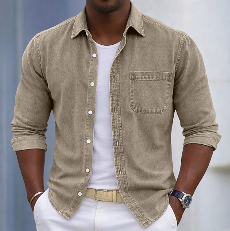 Kaick - Camicia a Maniche Lunghe Con Bottoni