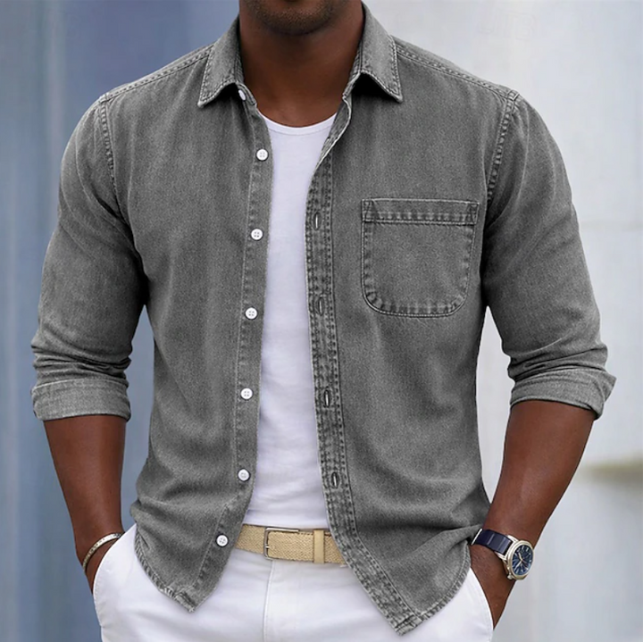 Kaick - Camicia a Maniche Lunghe Con Bottoni