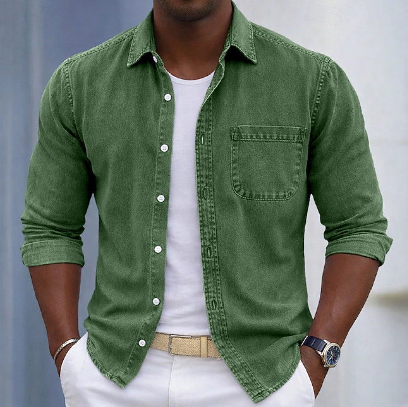 Kaick - Camicia a Maniche Lunghe Con Bottoni
