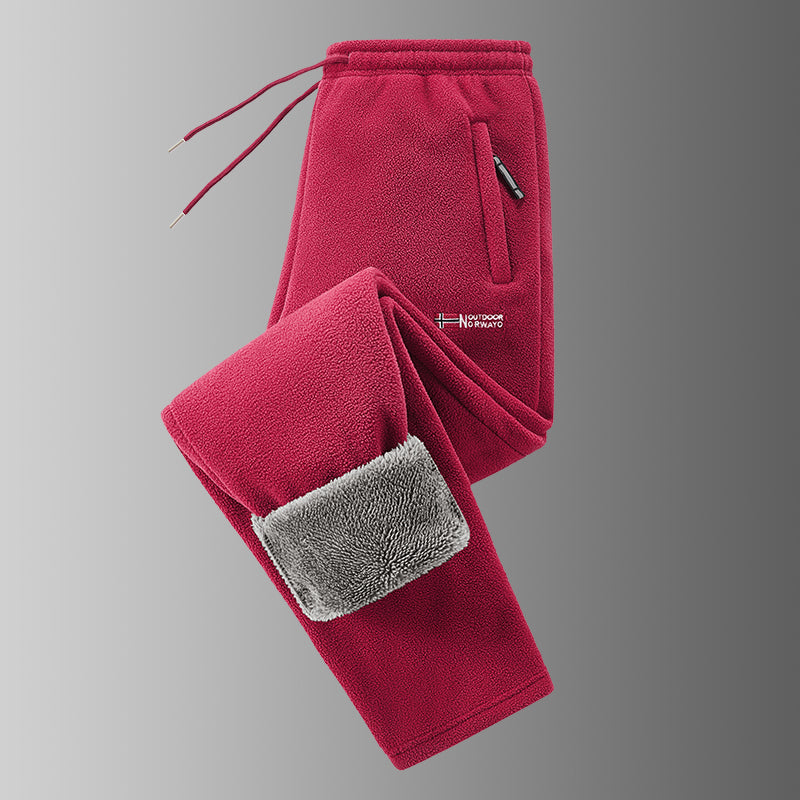 Ingolf - Pantaloni Foderati in Pile Con Coulisse E Tasche Con Cerniera