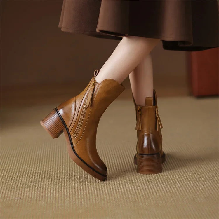 Marcy - Eleganti Stivaletti Con Tacco Blocco