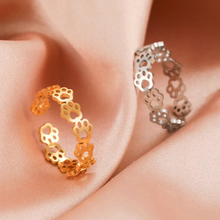 PawCharm - Anello Regolabile con Impronta di Zampa
