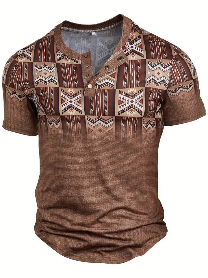 Edson - Elegante Camicia Con Stampa Patchwork