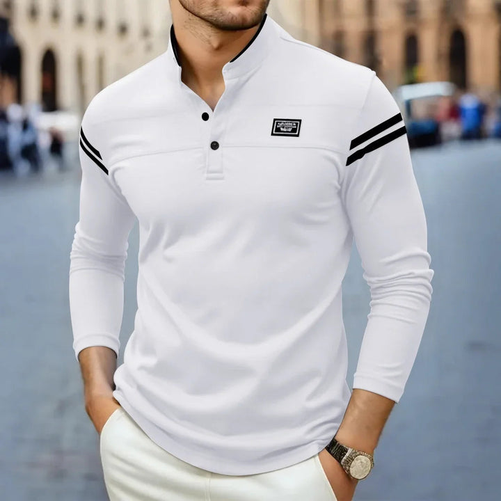Grayson - Camicia Casual a Maniche Lunghe Con Strisce Sulle Spalle