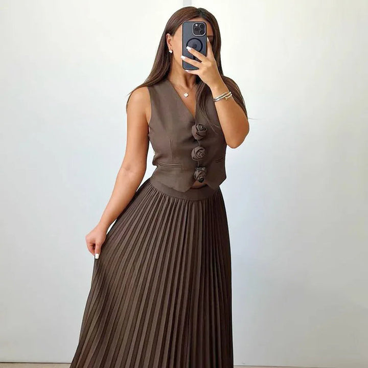 Beyza - Elegante Completo A Due Pezzi Senza Maniche