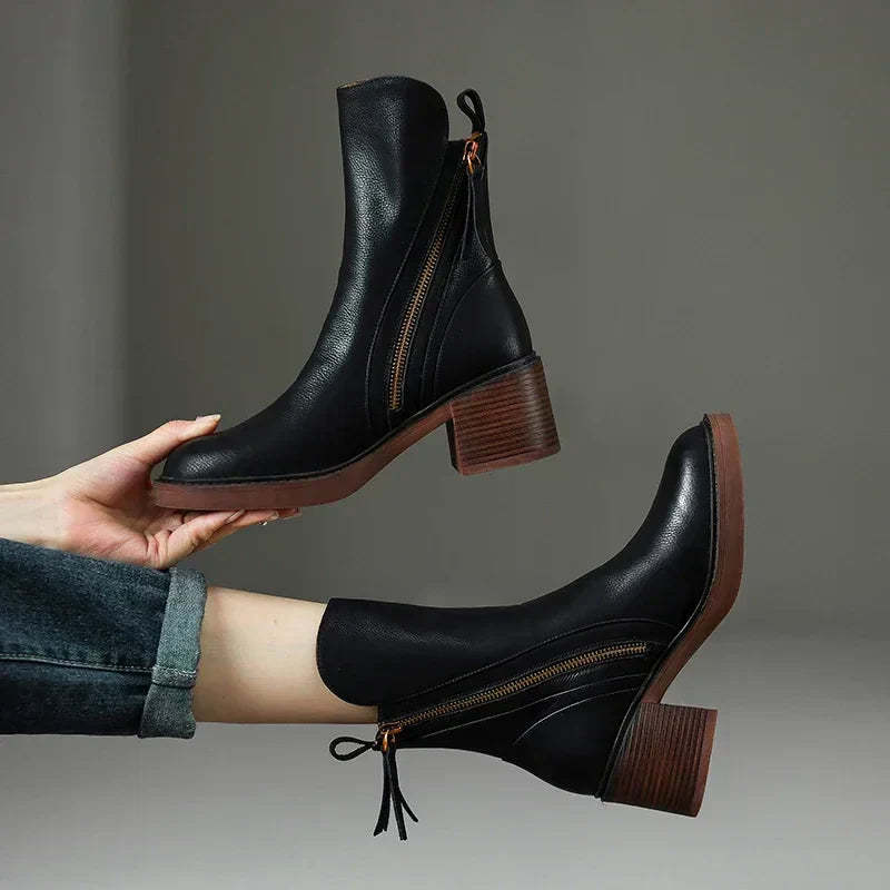 Marcy - Eleganti Stivaletti Con Tacco Blocco