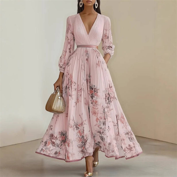 Pramudi - Elegante Abito lungo a Maniche lunghe