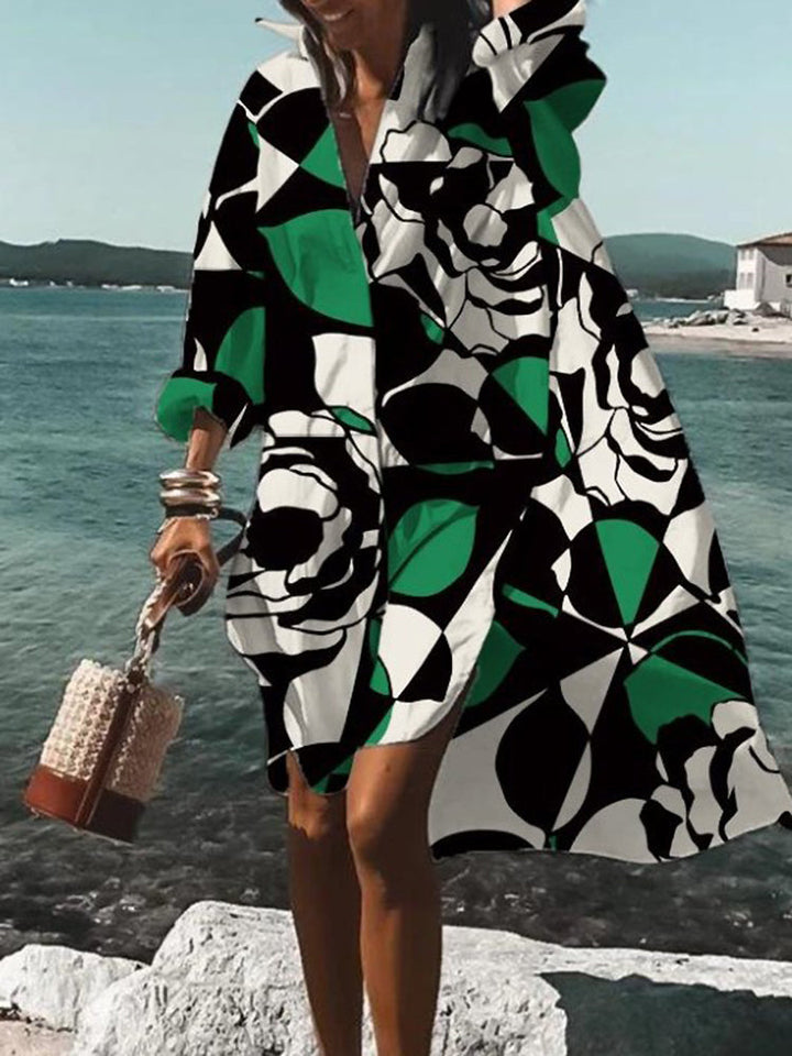 Calogera - Elegante Abito A Camicia Dal Taglio Ampio