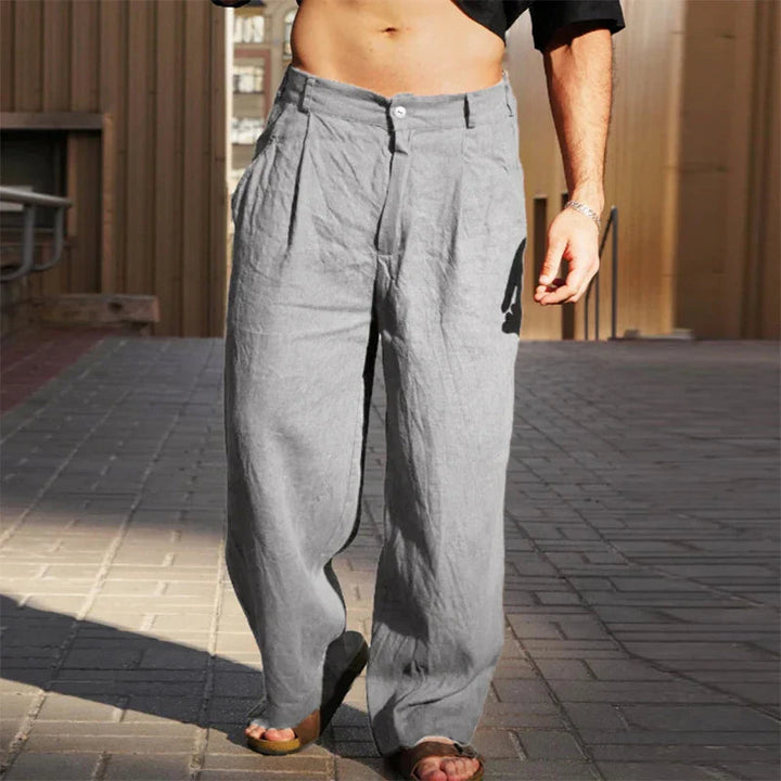Liping - Pantaloni Larghi In Lino