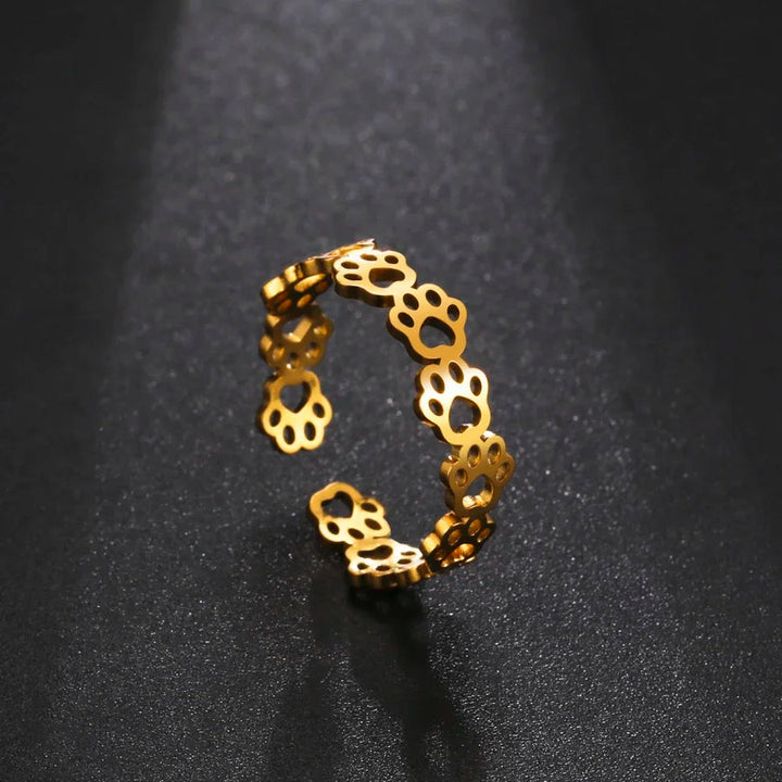PawCharm - Anello Regolabile con Impronta di Zampa