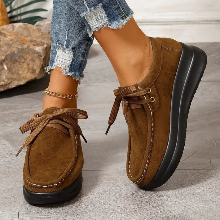 Tonja – Scarpa Stringate In Pelle Scamosciata Con Suola Antiscivolo