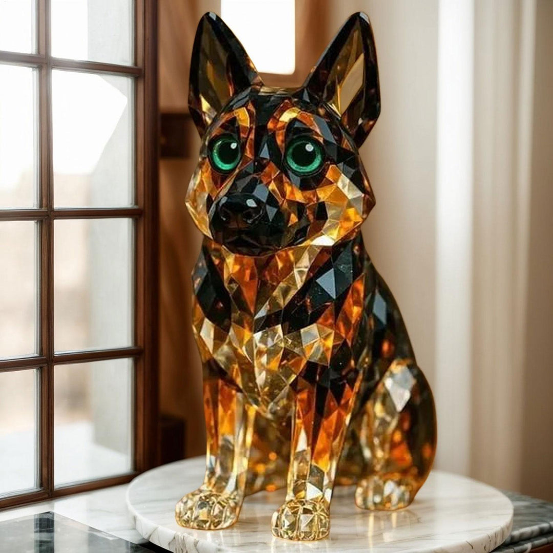 EternalPaws - Statuetta di Pastore Tedesco di Cristal