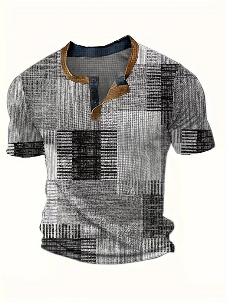Edson - Elegante Camicia Con Stampa Patchwork