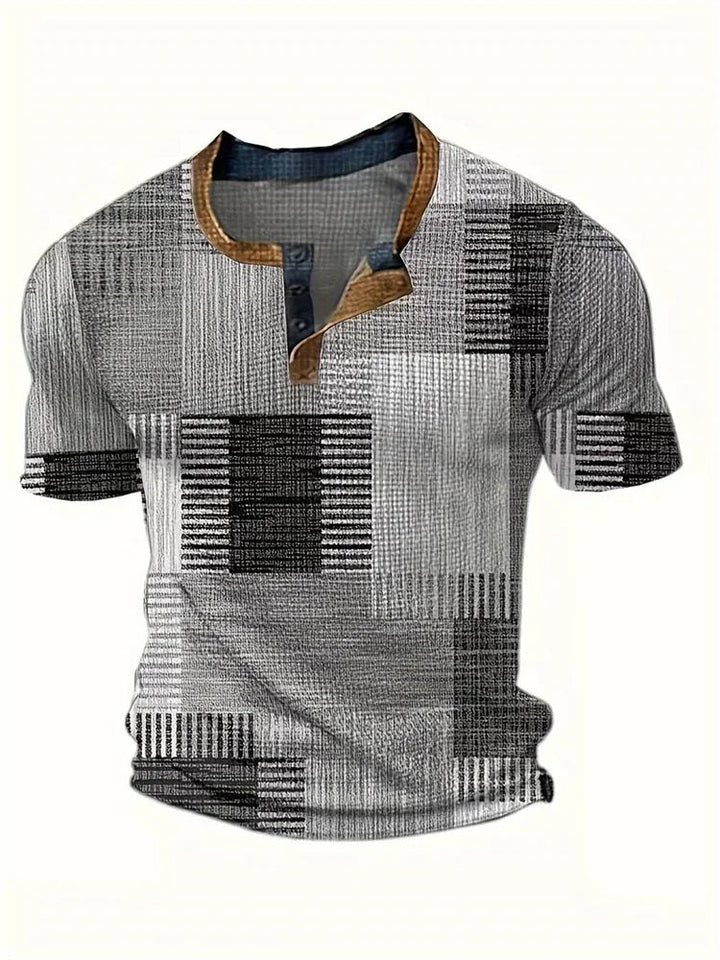 Edson - Elegante Camicia Con Stampa Patchwork