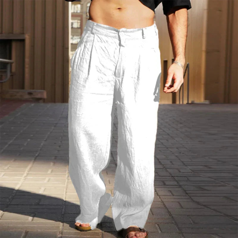 Liping - Pantaloni Larghi In Lino