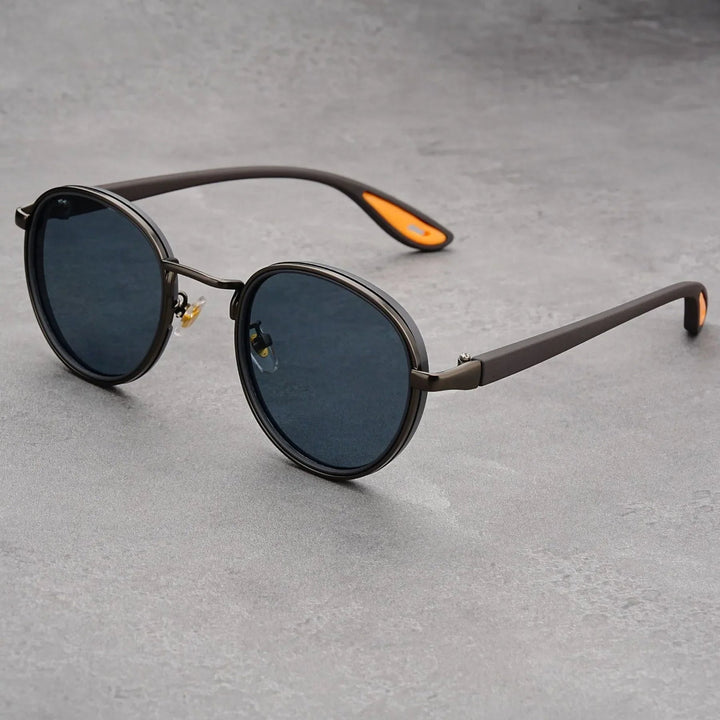 NoirGlow - Occhiali da Sole Circolari Luxe Eclipse
