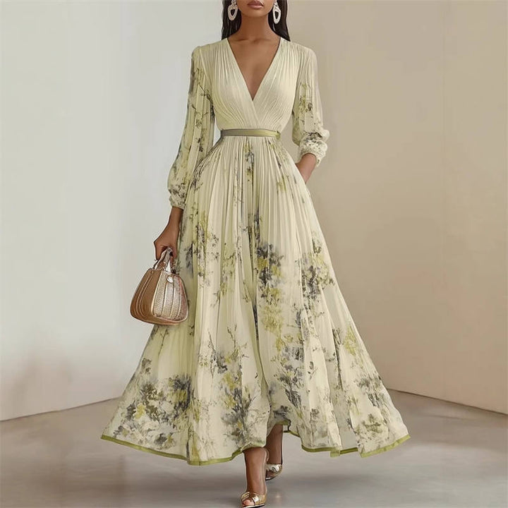 Pramudi - Elegante Abito lungo a Maniche lunghe