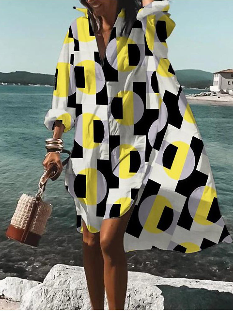 Calogera - Elegante Abito A Camicia Dal Taglio Ampio