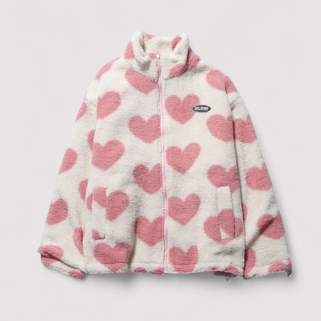 Gerina - Reversible Heart Print Jacket