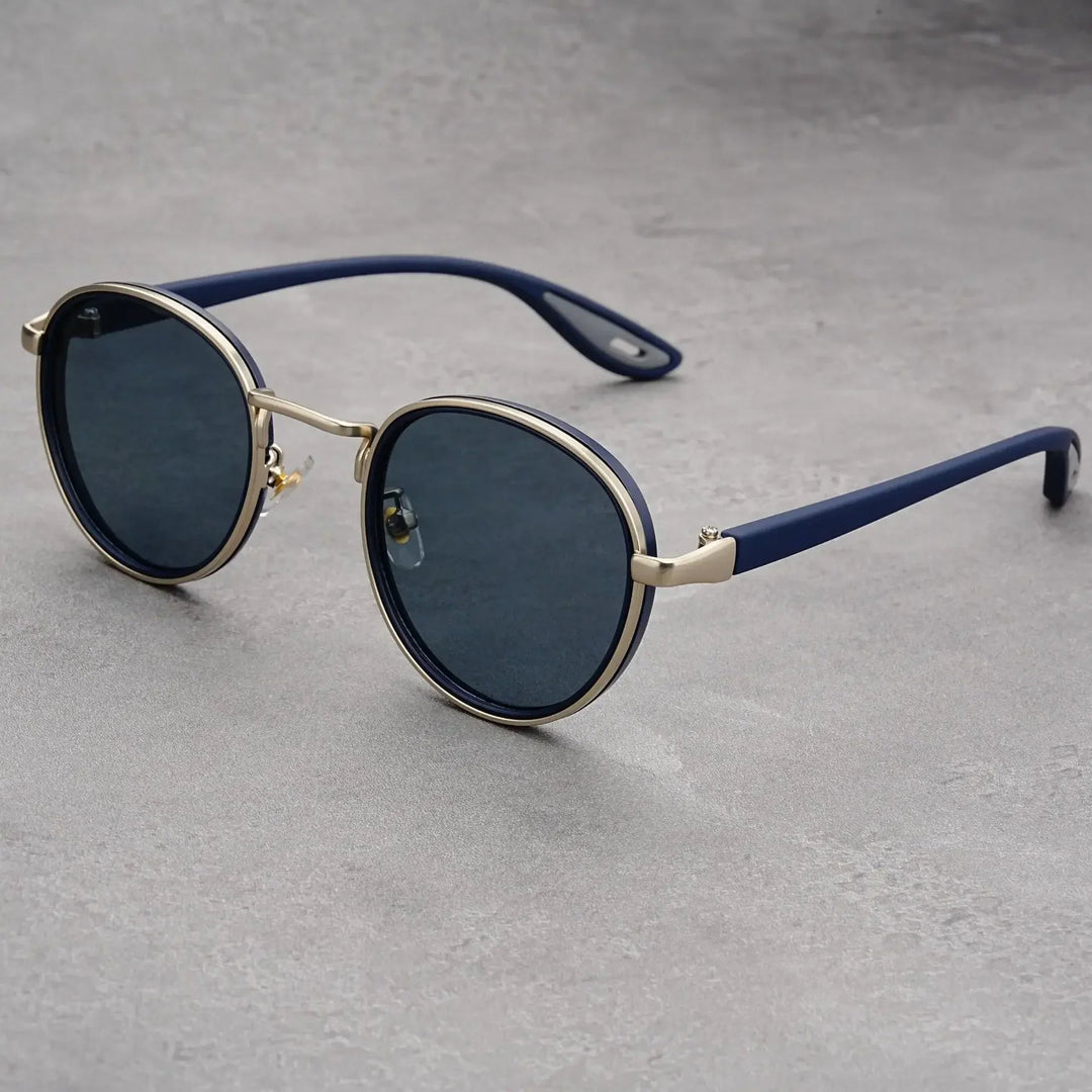 NoirGlow - Occhiali da Sole Circolari Luxe Eclipse