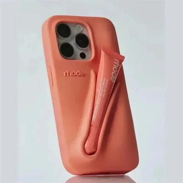 LuxeLoop - Custodia in Silicone per iPhone con Portarossetto