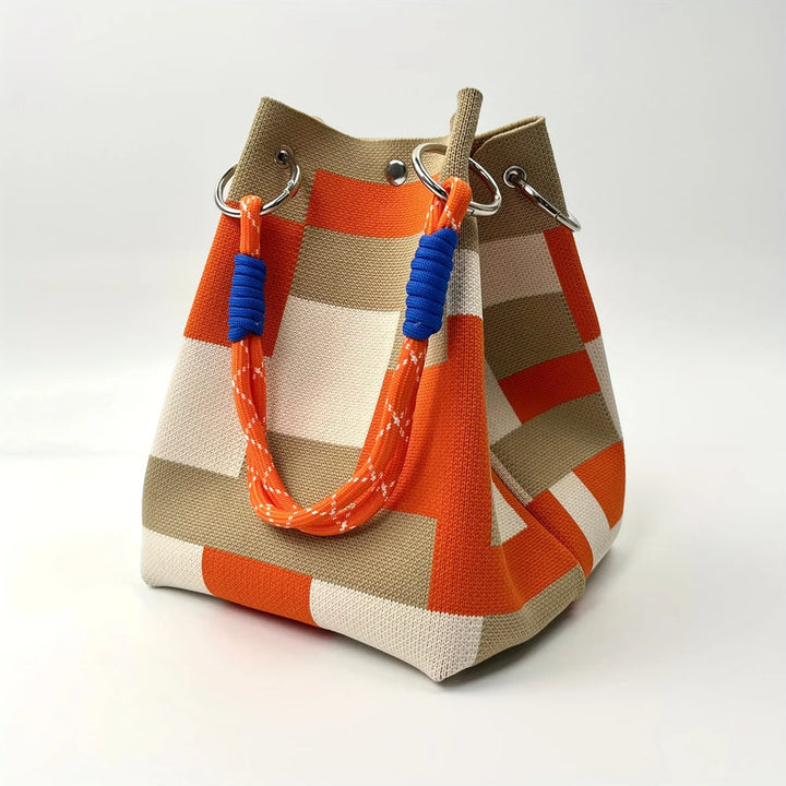 Nivean - Borsa Tote Lavorata a Maglia Transfrontaliera