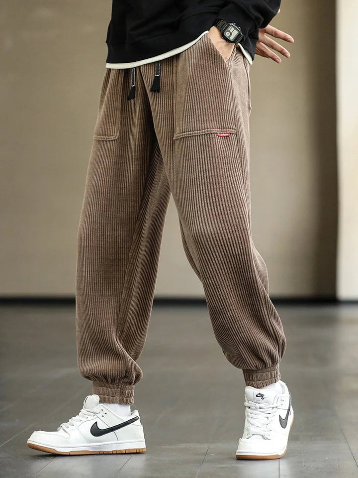 Esteban - Pantaloni da Jogging in Velluto a Coste