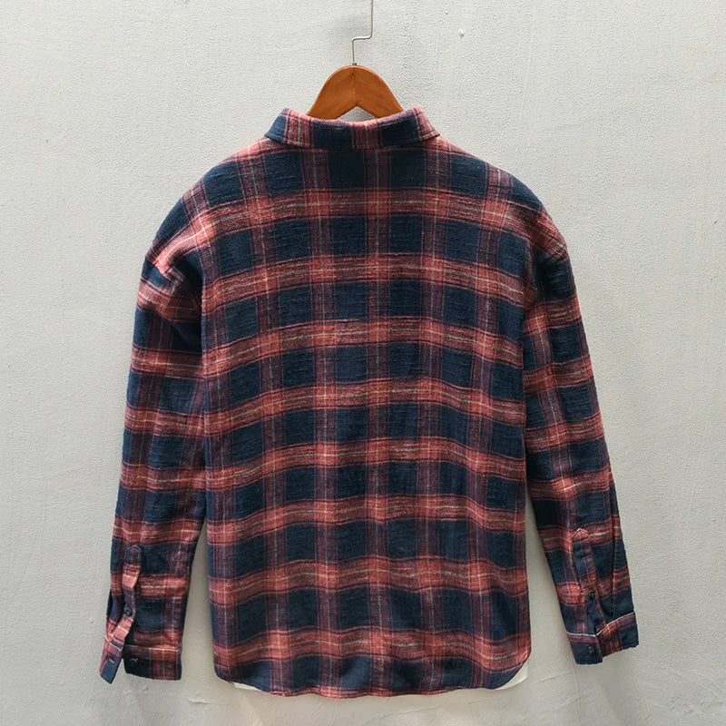 Jony - Camicia Classica a Maniche Lunghe a Quadri