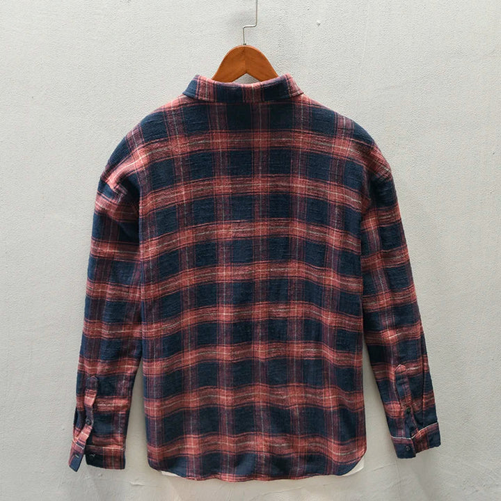 Jony - Camicia Classica a Maniche Lunghe a Quadri