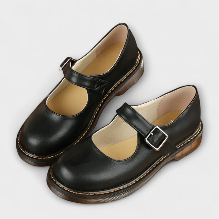 Yolanda - Elegante Scarpe In pelle Con Cinturino