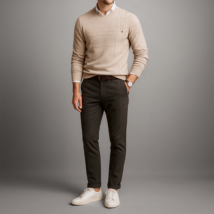 Mugur – Maglione Girocollo Lavorato A Maglia