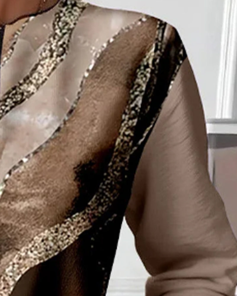 Kajsa - Felpa Con Stampa Vintage e Mezza Zip