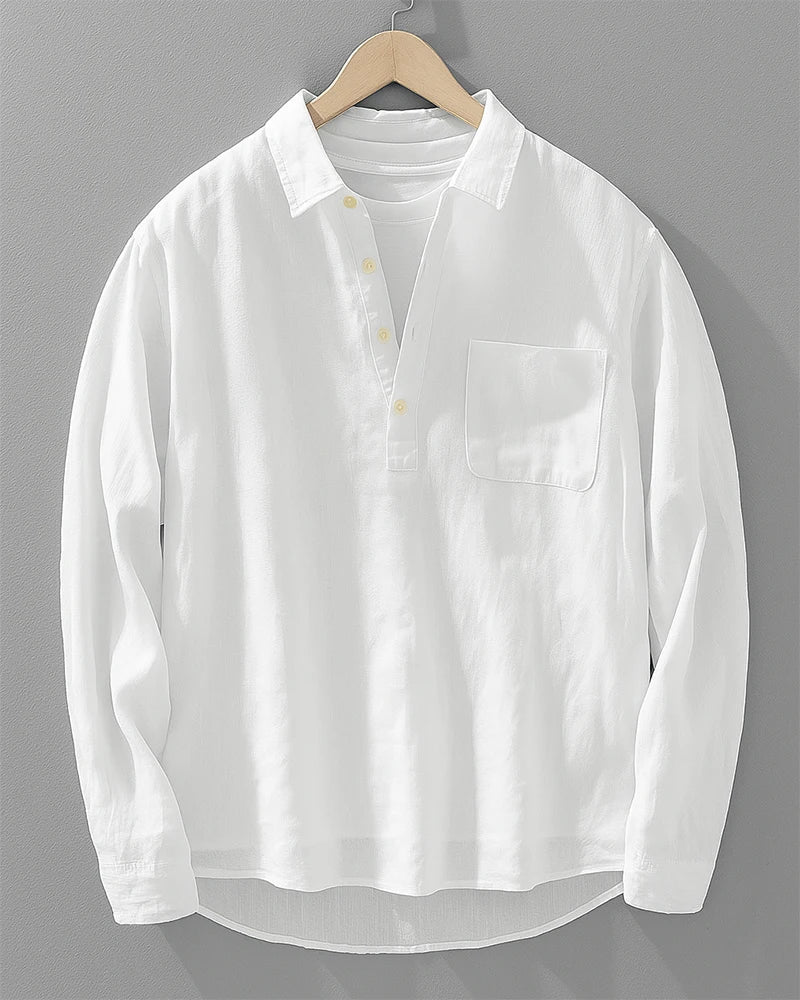 Rustam - Camicia a Maniche Lunghe Con Colletto E Tasca