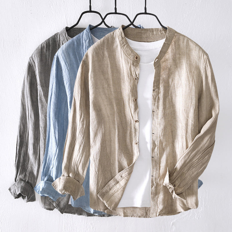 Murilo - Camicia Di Lino a Maniche Lunghe