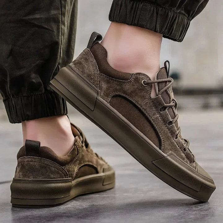 Atherton - Scarpe da Ginnastica Casual in Pelle Scamosciata Con Lacci