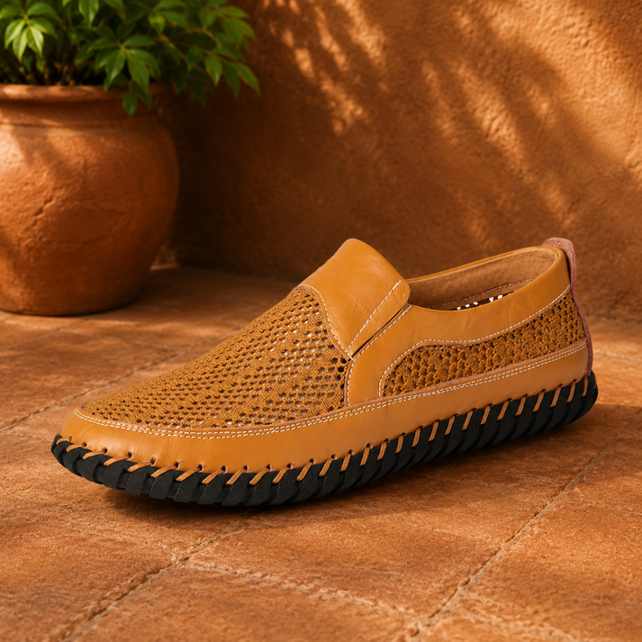 Joerg - Mocassini Slip-on in Pelle e Rete