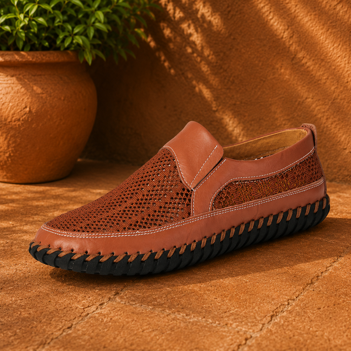 Joerg - Mocassini Slip-on in Pelle e Rete