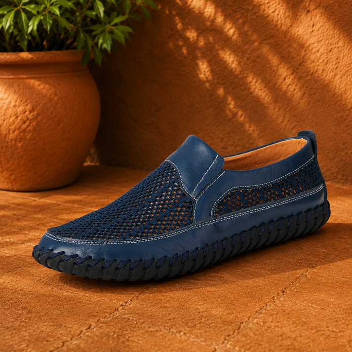 Joerg - Mocassini Slip-on in Pelle e Rete