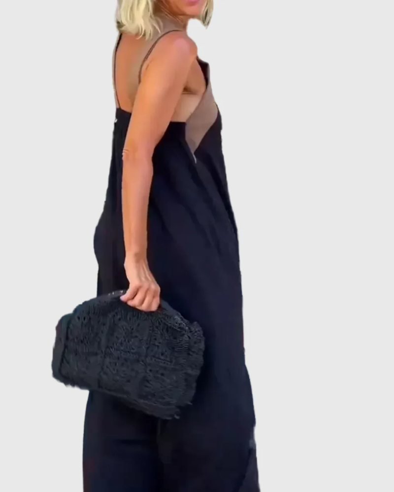 Frederikke - Elegante Abito Lungo Con Scollo Incrociato