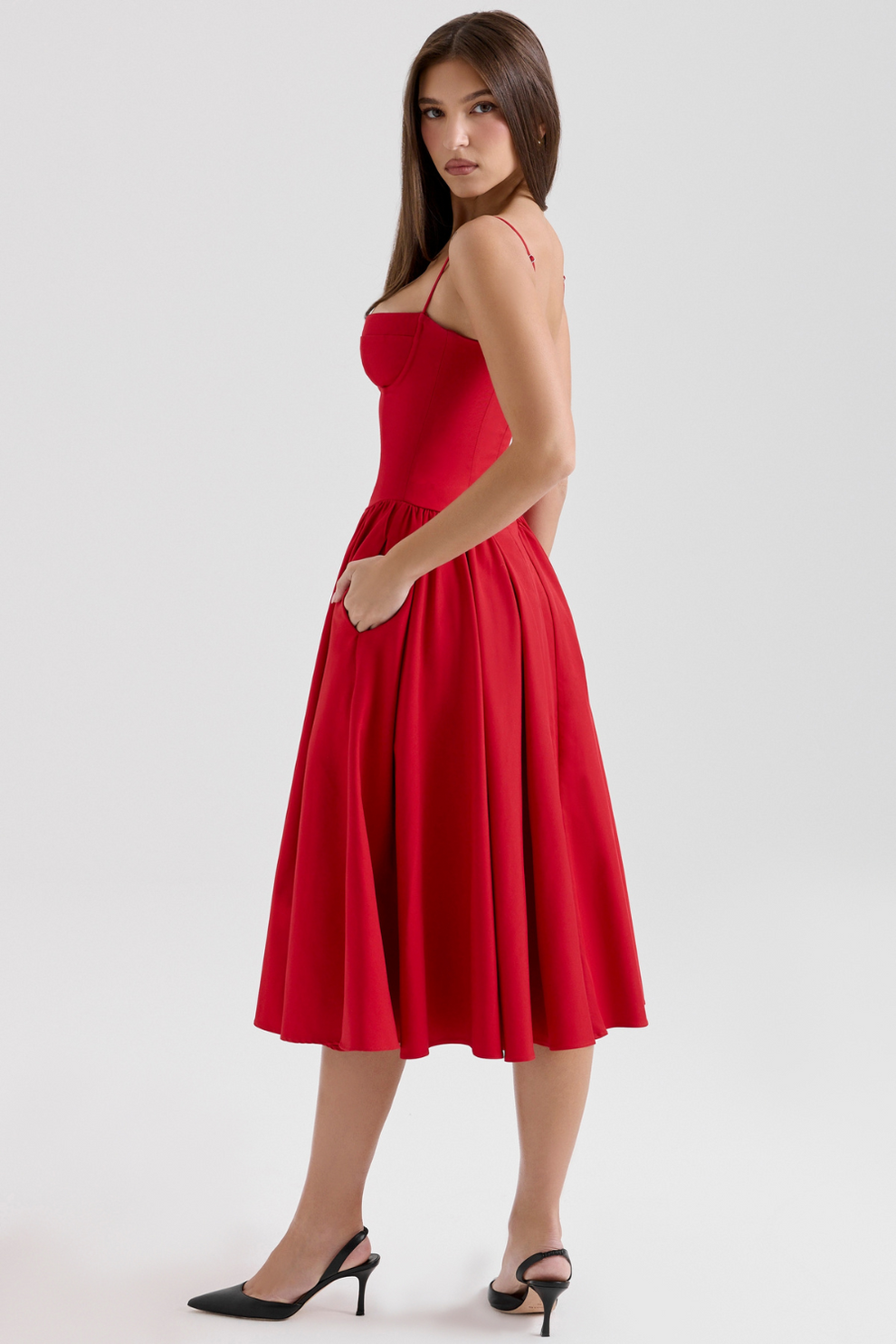 Maissa - Abito Midi Elegante Senza Maniche