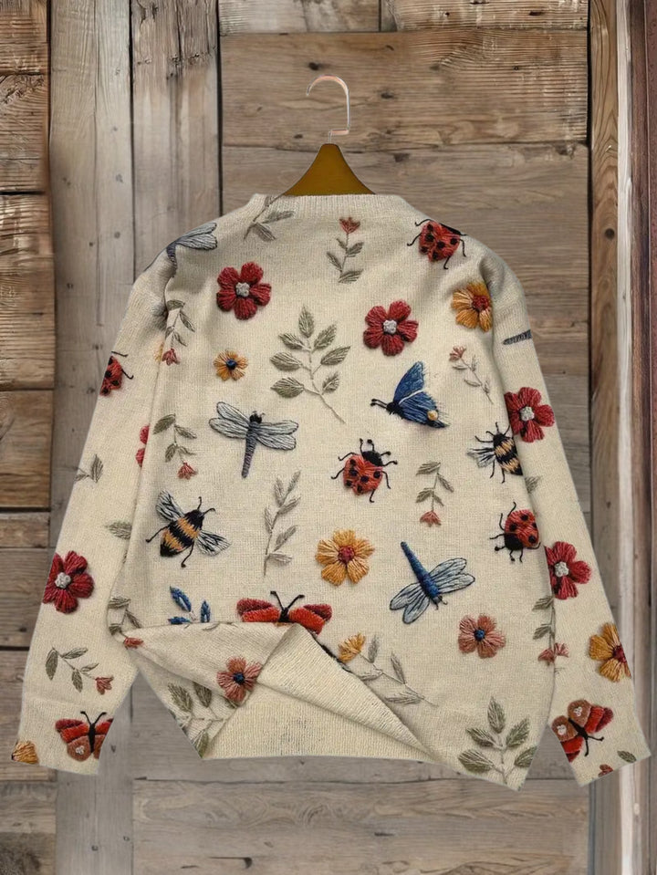 Dorenda - Maglione Casual a Maniche Lunghe Lavorato a Maglia