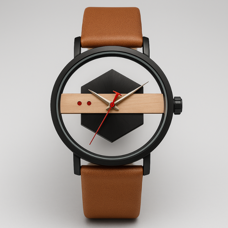 DialVorn - Orologio Con Quadrante Geometrico E Cinturino