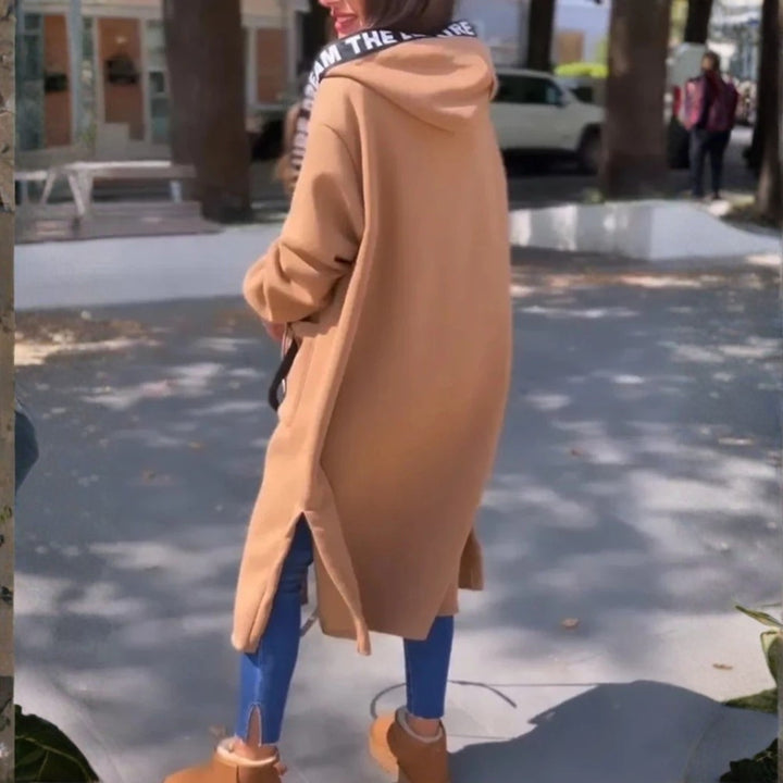 Kirteena - Comodo Cappotto sovradimensionato Con Cappuccio