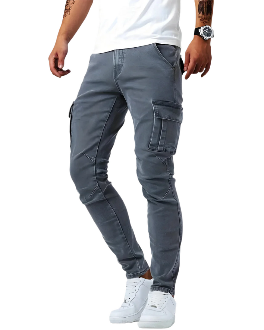 Gusman - Pantaloni Cargo Elasticizzati