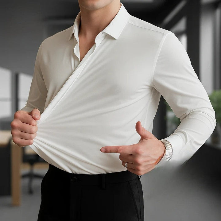Kusek - Elegante Rughe Gratis Maglietta Elasticizzata