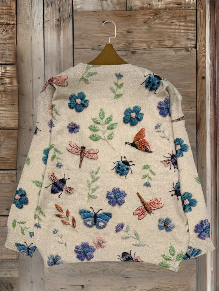 Dorenda - Maglione Casual a Maniche Lunghe Lavorato a Maglia
