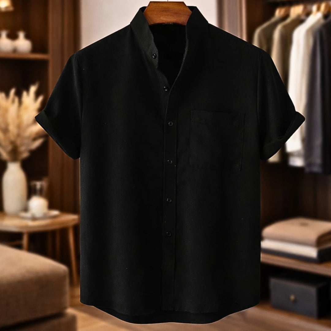 Sinzer - Camicia In Lino a Maniche Corte