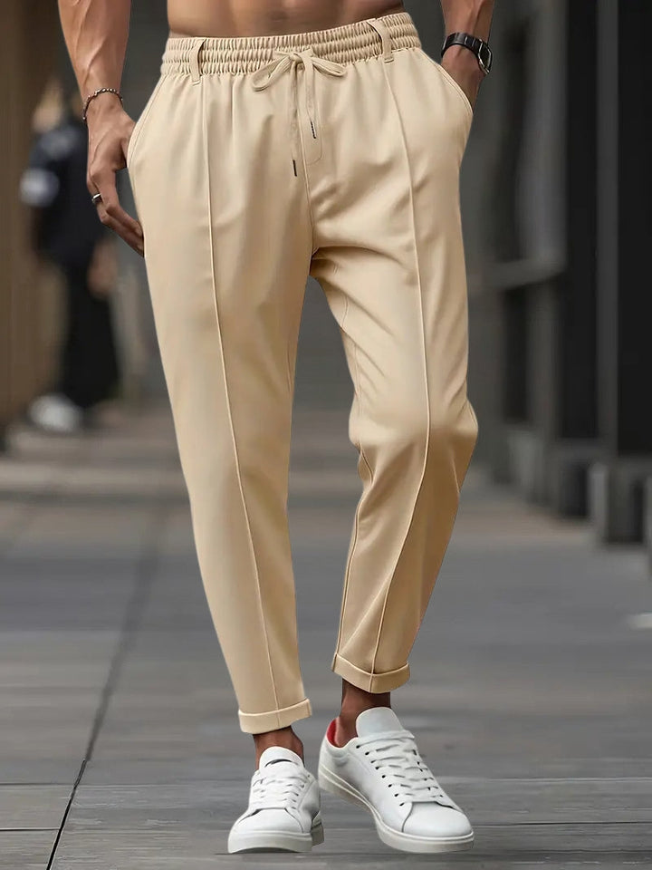 Crawford - Casual Vestibilità Slim Pantaloni Con Elastico in Vita
