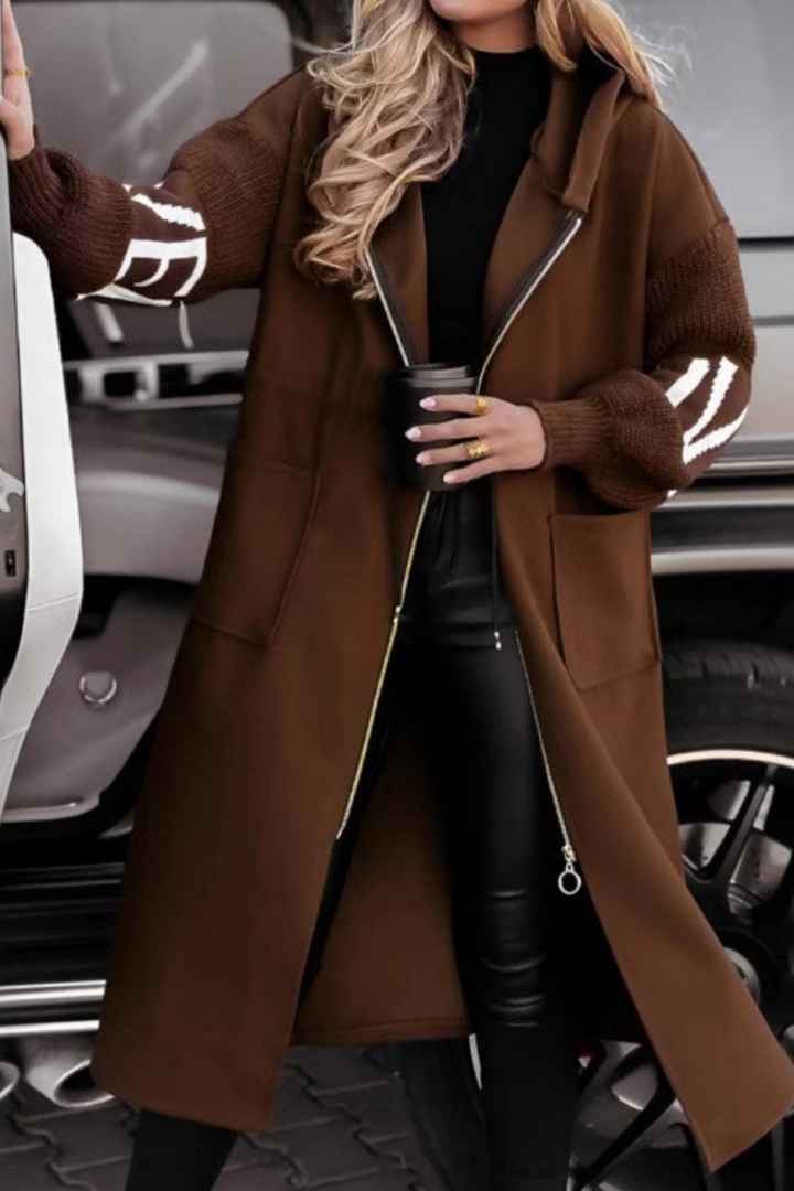 Lysanne - Cappotto Lungo Con Cappuccio e Tasche