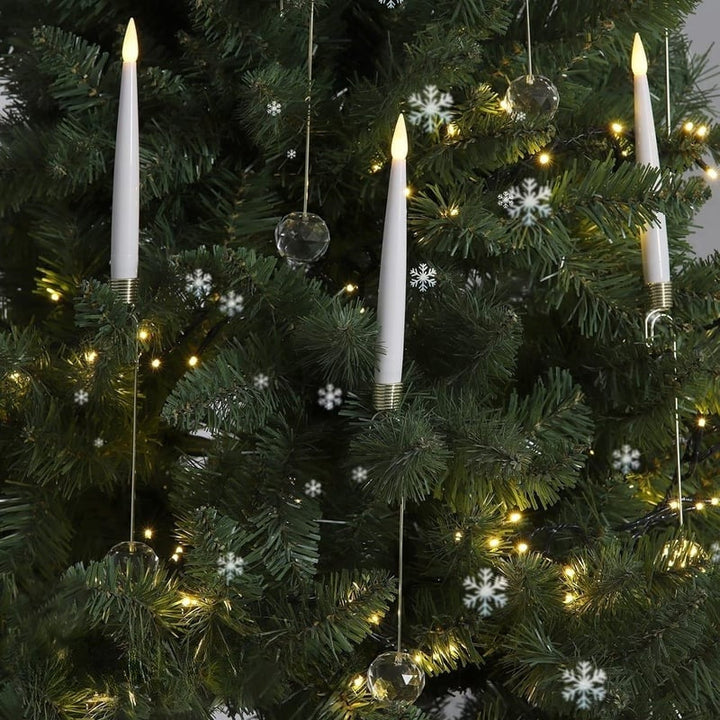 TreeLume - Candele LED Per Albero Di Natale Con Gancio a Sfera Di Cristallo